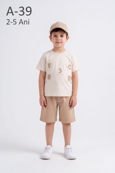 DONINO Set copii 2–5 ani cu șapcă și imprimeu „Bomlo”