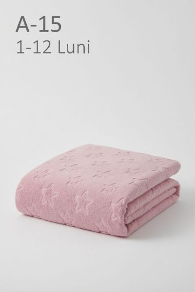 NEWWORLD Păturică bebeluși 90×90 cm din welsoft (1–12 luni)