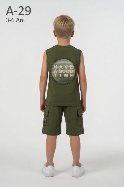 YAVRUCAK LIFE Set copii 3–6 ani 2 piese din bumbac „Have a Good”