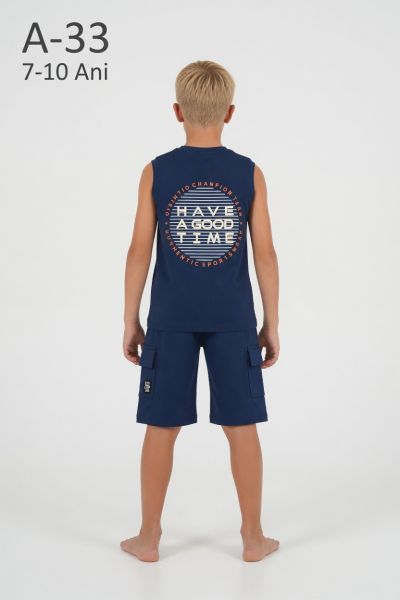 YAVRUCAK LIFE Set copii 7–10 ani 2 piese din bumbac „Have a Good”