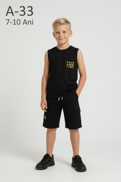 YAVRUCAK LIFE Set copii 7–10 ani 2 piese din bumbac „Have a Good”