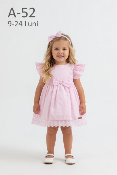 AMANTE Rochie bebeluși 9–24 luni cu bandană și fundiță