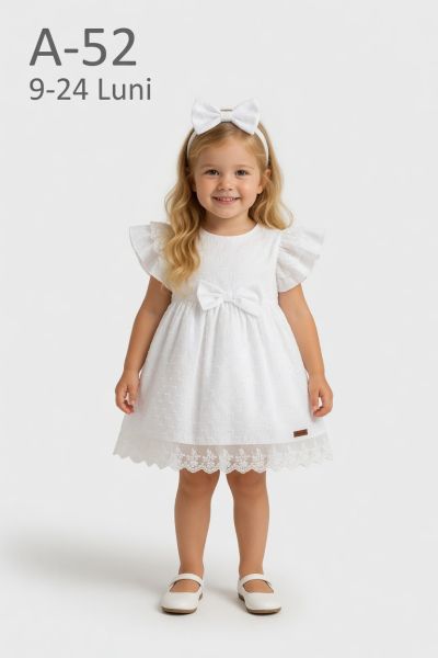 AMANTE Rochie bebeluși 9–24 luni cu bandană și fundiță