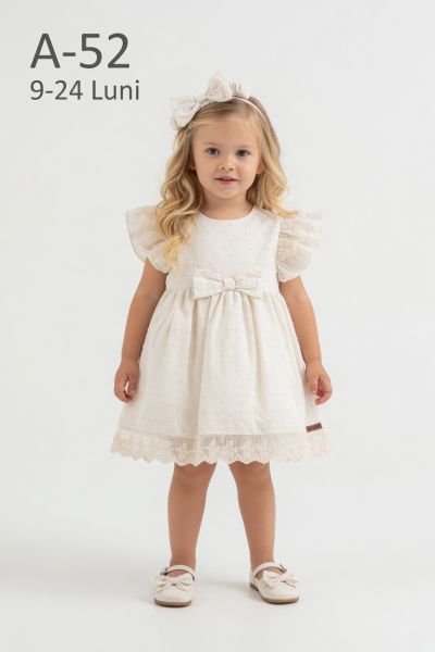 AMANTE Rochie bebeluși 9–24 luni cu bandană și fundiță