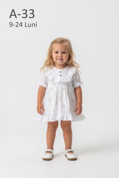 MINICIX Rochie bebeluși 9–24 luni cu nervuri