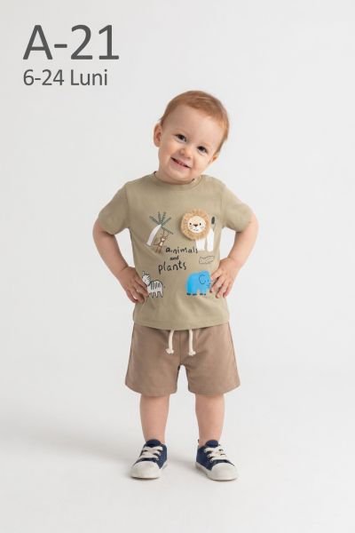 ANILÇO BEBE Set 6–24 luni 2 piese cu imprimeu leu