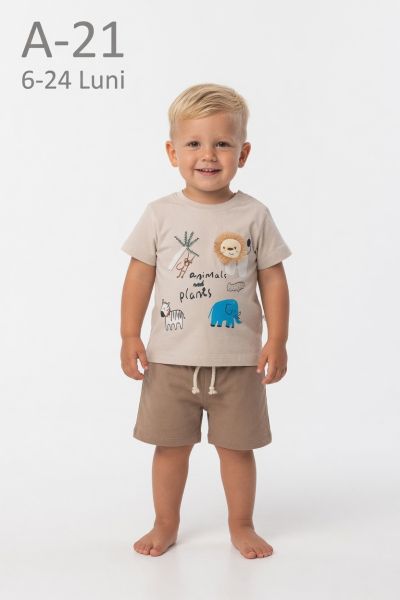 ANILÇO BEBE Set 6–24 luni 2 piese cu imprimeu leu