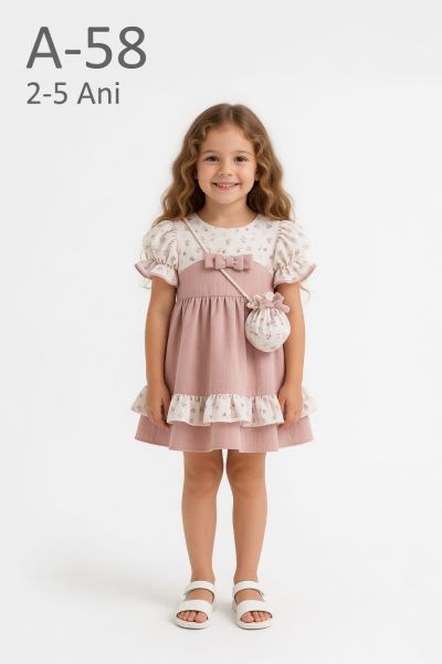 AMANTE Rochie fete 2–5 ani cu geantă de umăr