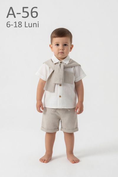 CONCEPT Set bebeluși 6–18 luni 3 piese cu pulover tricotat