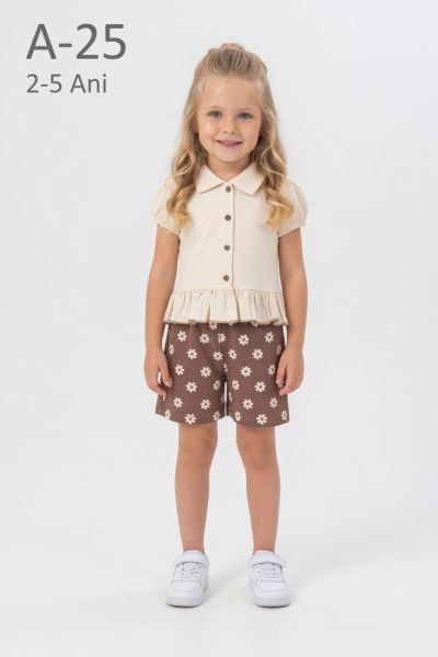 FEELY HUNNY Set copii 2–5 ani cu guler și nasturi