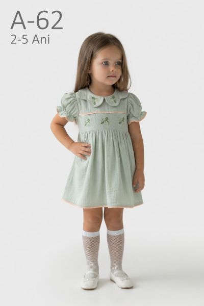 AMANTE Rochie 2–5 ani cu talie brodată