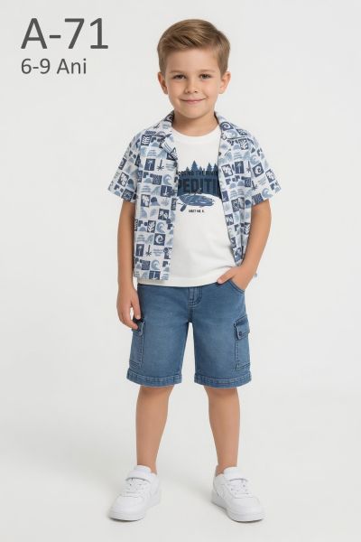 WISION Set copii 6–9 ani 3 piese cu cămașă