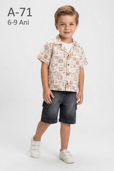 WISION Set copii 6–9 ani 3 piese cu cămașă