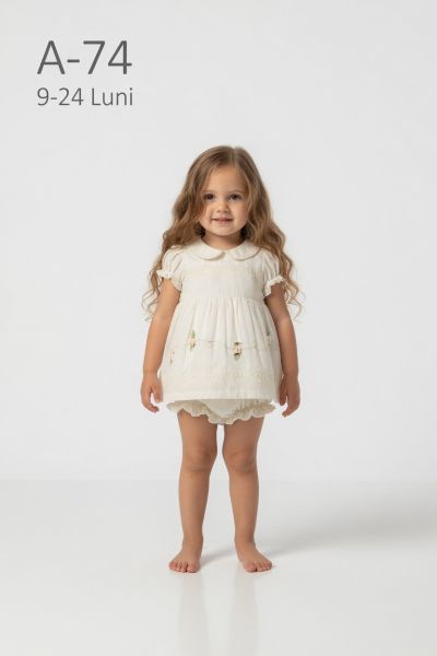 MOONSTAR Rochie fete 9–24 luni cu imprimeu trandafiri