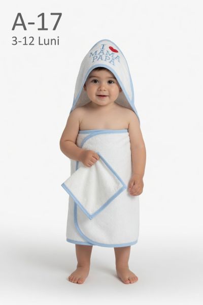 GÜLÜNCE BABY Prosop bebe 3–12 luni „I Love Mama Papa”