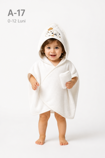 GÜLÜNCE BABY Prosop bebe 1–12 luni cu broderie văcuță