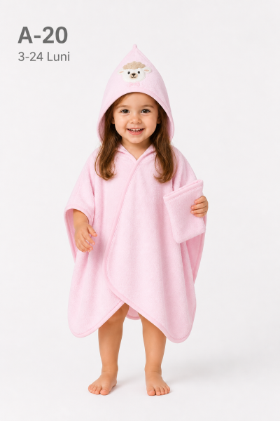 GÜLÜNCE BABY Prosop bebe 3–24 luni cu broderie „Lamb”