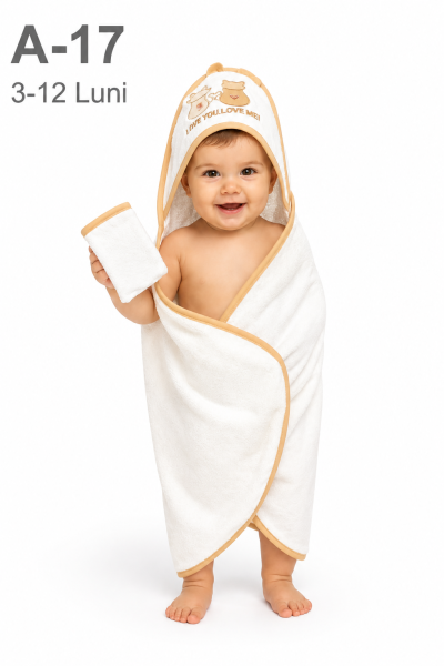 GÜLÜNCE BABY Prosop bebe 3–12 luni cu broderie pisicuță