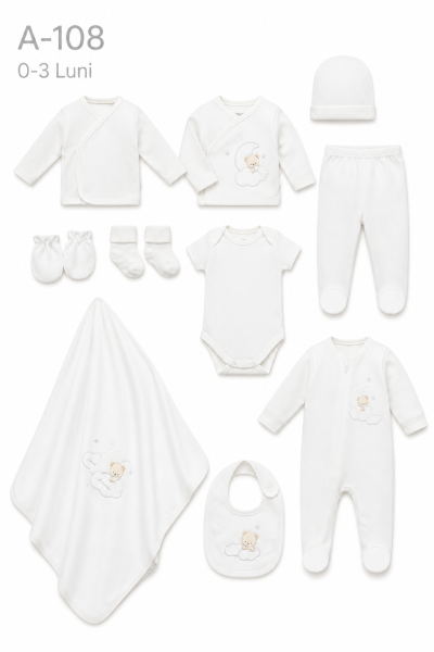BEBITOF Set bebe 0–3 luni 10 piese „Sweet Dreams”