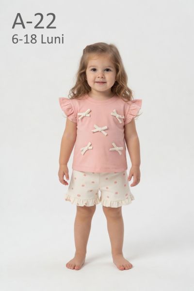MY BELLA Set bebeluși 6–18 luni cu fundă decorativă