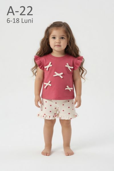 MY BELLA Set bebeluși 6–18 luni cu fundă decorativă