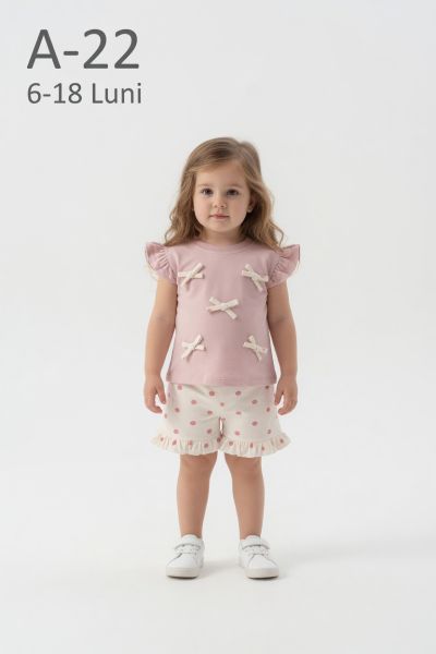 MY BELLA Set bebeluși 6–18 luni cu fundă decorativă