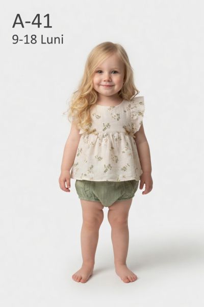 BEBLY KIDS Set bebeluși 9–18 luni cu imprimeu floral