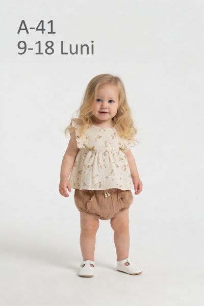 BEBLY KIDS Set bebeluși 9–18 luni cu imprimeu floral