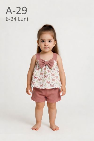 Set de rochie Pepelino cu imprimeu floral și fluturi pentru bebeluși, 6-24 luni 