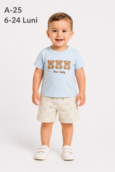 Set fetiță Bip Baby 6-24 luni, model trei urși 