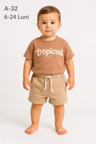 Vovido Baby 6-24 luni Tropicool Written Baby Boy Set 