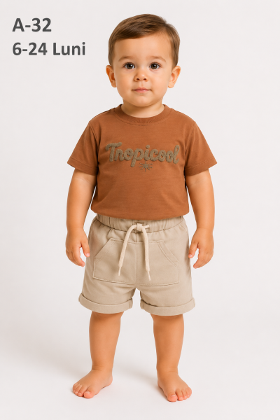Vovido Baby 6-24 luni Tropicool Written Baby Boy Set