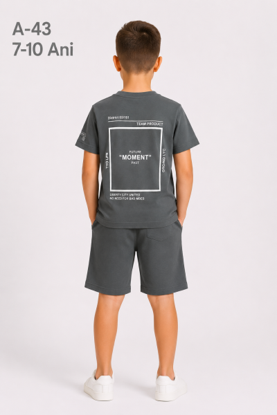 RUHATKIDS Set copii 7–10 ani 2 piese din bumbac cu imprimeu „Moment”