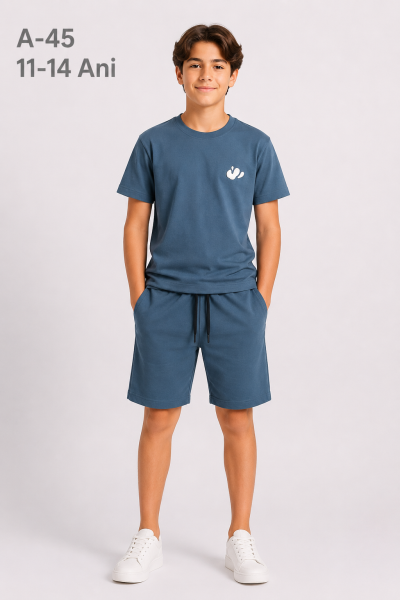 RUHATKIDS Set copii 11–14 ani 2 piese din bumbac cu imprimeu avion