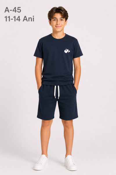 RUHATKIDS Set copii 11–14 ani 2 piese din bumbac cu imprimeu avion