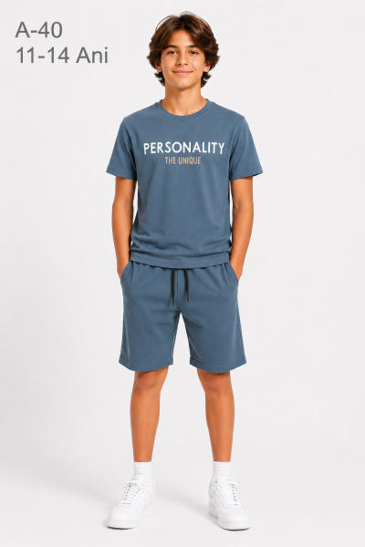 KOSKA BEBE Set băieți 11–14 ani cu șort „Personality”