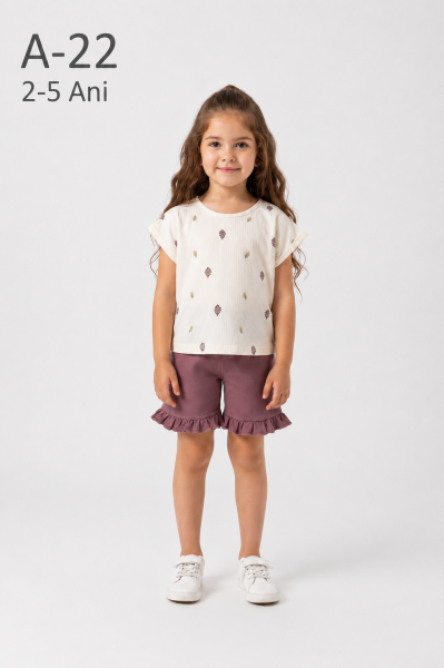 FEELY HUNNY Set fete 2–5 ani cu imprimeu floral